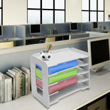 5-Tier Stackable Letter Tray Office Desk Paper Document