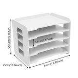 5-Tier Stackable Letter Tray Office Desk Paper Document