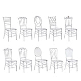 50 Pcs Hot Crystal Chiavari Detachable Clear Acrylic