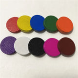 50 Pieces 25*5mm Colorful Wooden Circle Plate Chips