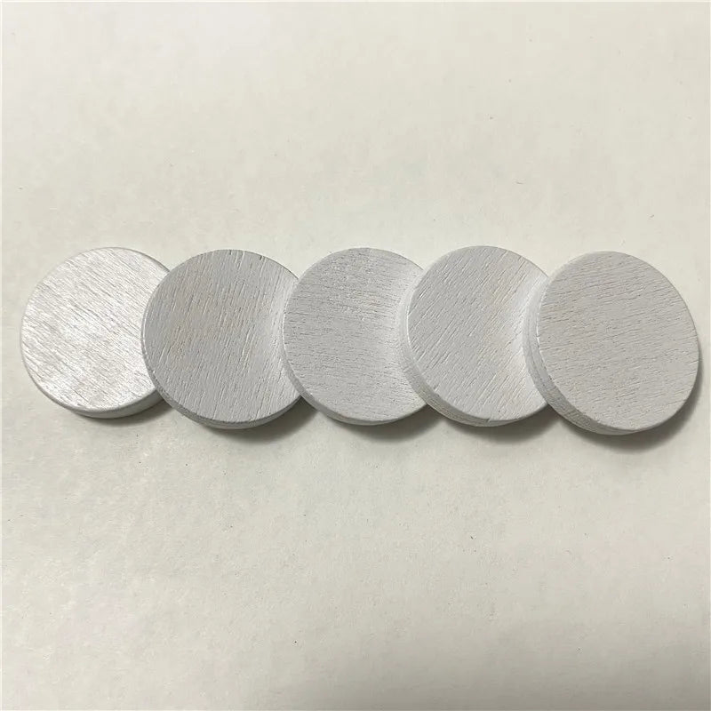 50 Pieces 25*5mm Colorful Wooden Circle Plate Chips