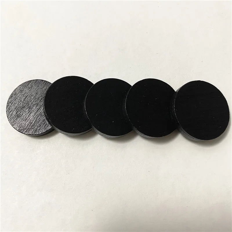 50 Pieces 25*5mm Colorful Wooden Circle Plate Chips