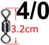 500pcs Bearing Swivel Fishing Connector Stainless Steel Carp