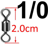 500pcs Bearing Swivel Fishing Connector Stainless Steel Carp