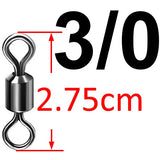 500pcs Bearing Swivel Fishing Connector Stainless Steel Carp