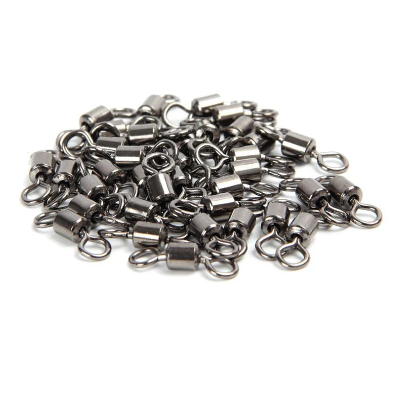 500pcs Bearing Swivel Fishing Connector Stainless Steel Carp