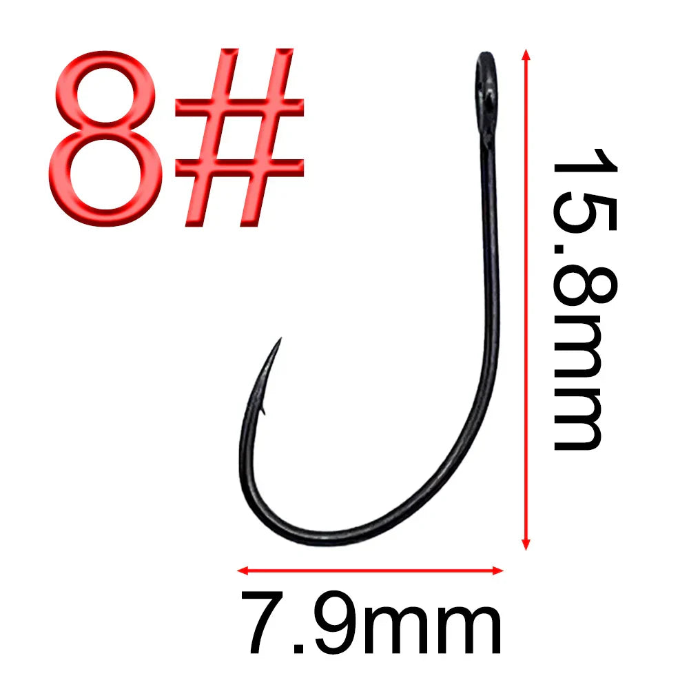 50Pcs 8001# lure hook big eye hook Thin