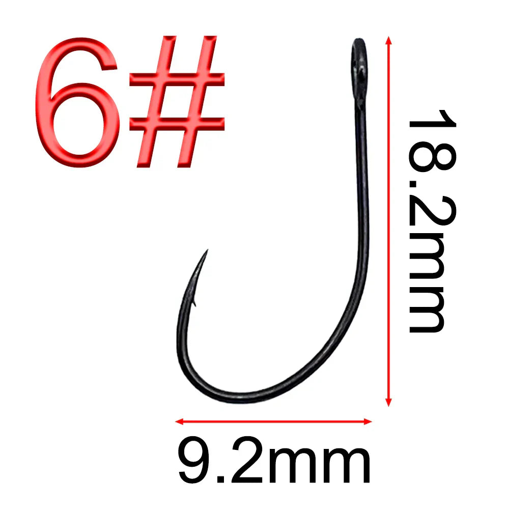 50Pcs 8001# lure hook big eye hook Thin