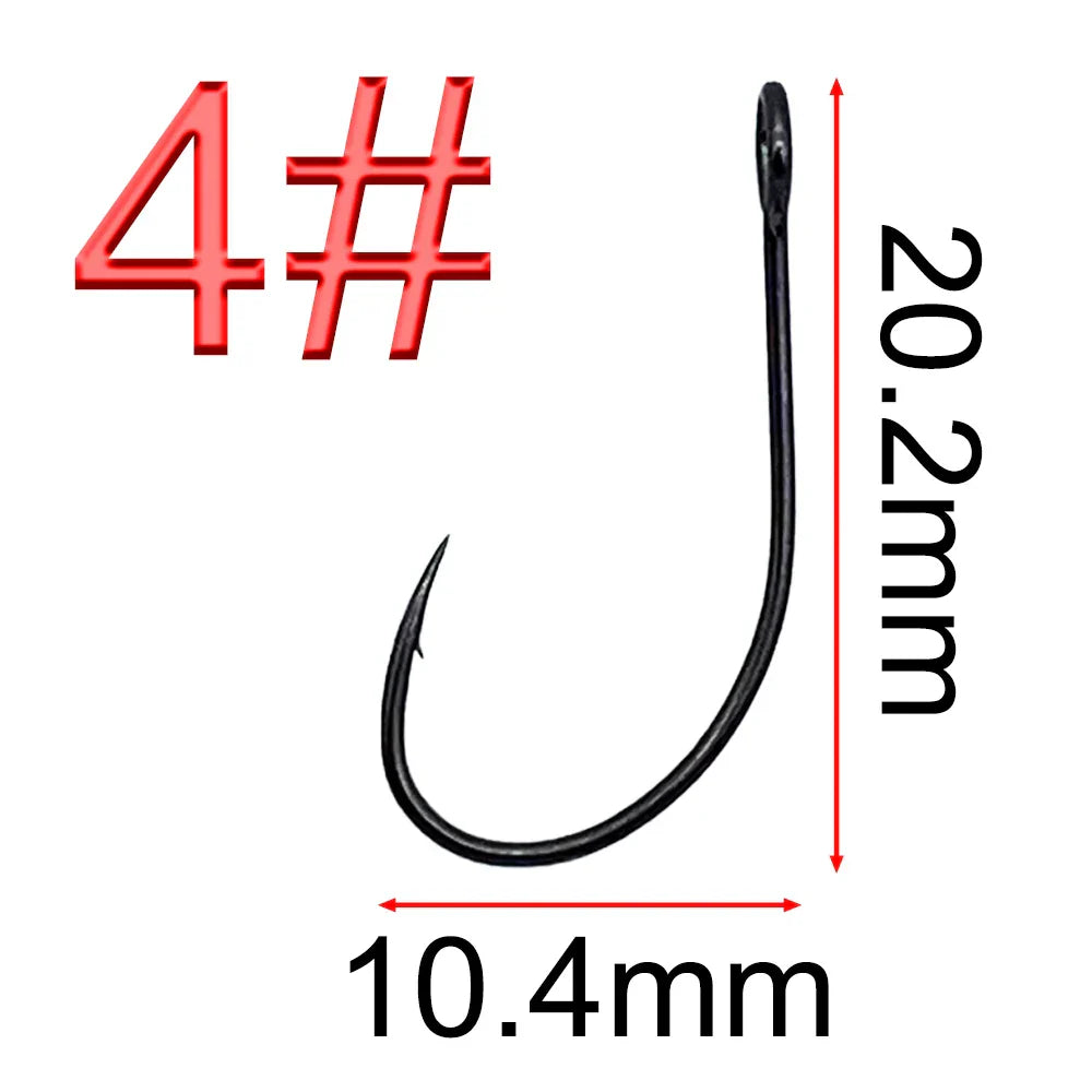 50Pcs 8001# lure hook big eye hook Thin