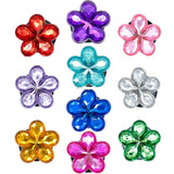 50pcs Heart Round Flower Shape Crystal Charms