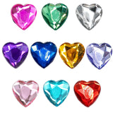 50pcs Heart Round Flower Shape Crystal Charms