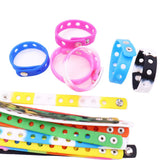 50pcs Wholesale 18cm Silicone Rainbow Color Wristbands Bracelets