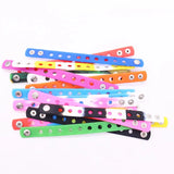 50pcs Wholesale 18cm Silicone Rainbow Color Wristbands Bracelets