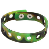 50pcs Wholesale 18cm Silicone Rainbow Color Wristbands Bracelets