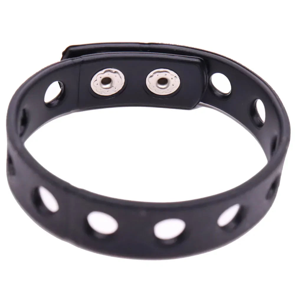 50pcs Wholesale 18cm Silicone Rainbow Color Wristbands Bracelets