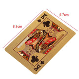 55PcsSet Gold Foil Waterproof Plastic Playing Pokers Pack