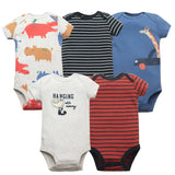 5PCS/Lot Baby Boys Girls Bodysuits 100% Cotton Short