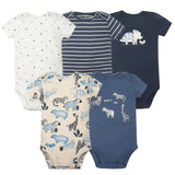 5PCS/Lot Baby Boys Girls Bodysuits 100% Cotton Short