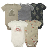 5PCS/Lot Baby Boys Girls Bodysuits 100% Cotton Short