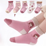 5Pairs Children Socks Cotton Boy Girl Baby Infant