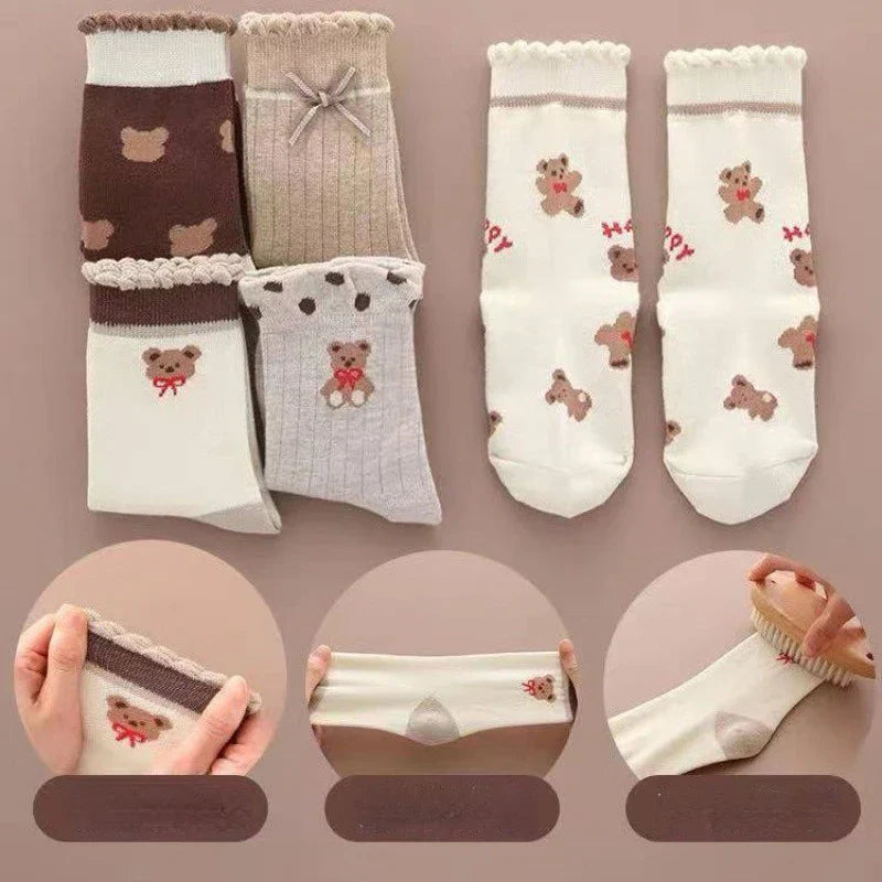 5Pairs Children Socks Cotton Boy Girl Baby Infant