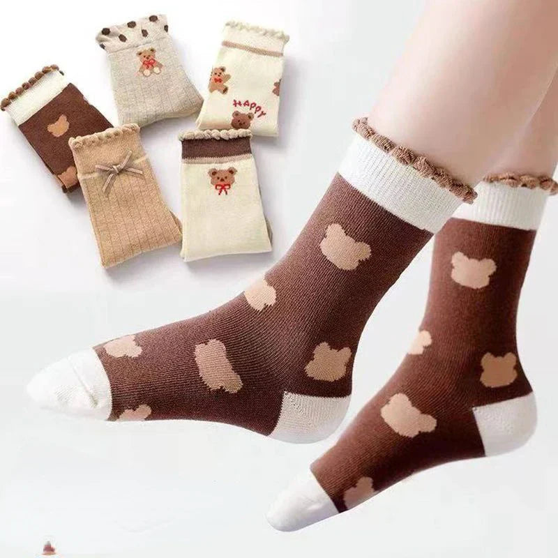 5Pairs Children Socks Cotton Boy Girl Baby Infant