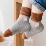 5Pairs Cute Stripe Carttoon Knit Warm Kids Socks