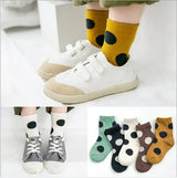 5Pairs/Lot Kids Children Socks 1-12Year Fashion Dot Baby