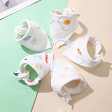 5Pcs/Lot Baby Bibs Cotton Bibs Cartoon Print Saliva