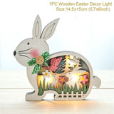 Wooden Easter Decor LED Light