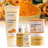 5pcs Face Care Sets Turmeric Facial Acne Cleansing