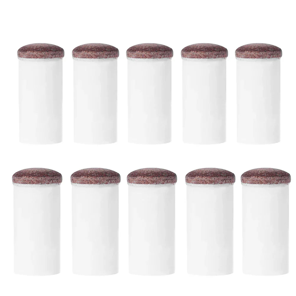5pcs Slipon Pool Cue Tips Plastic Snooker Cue