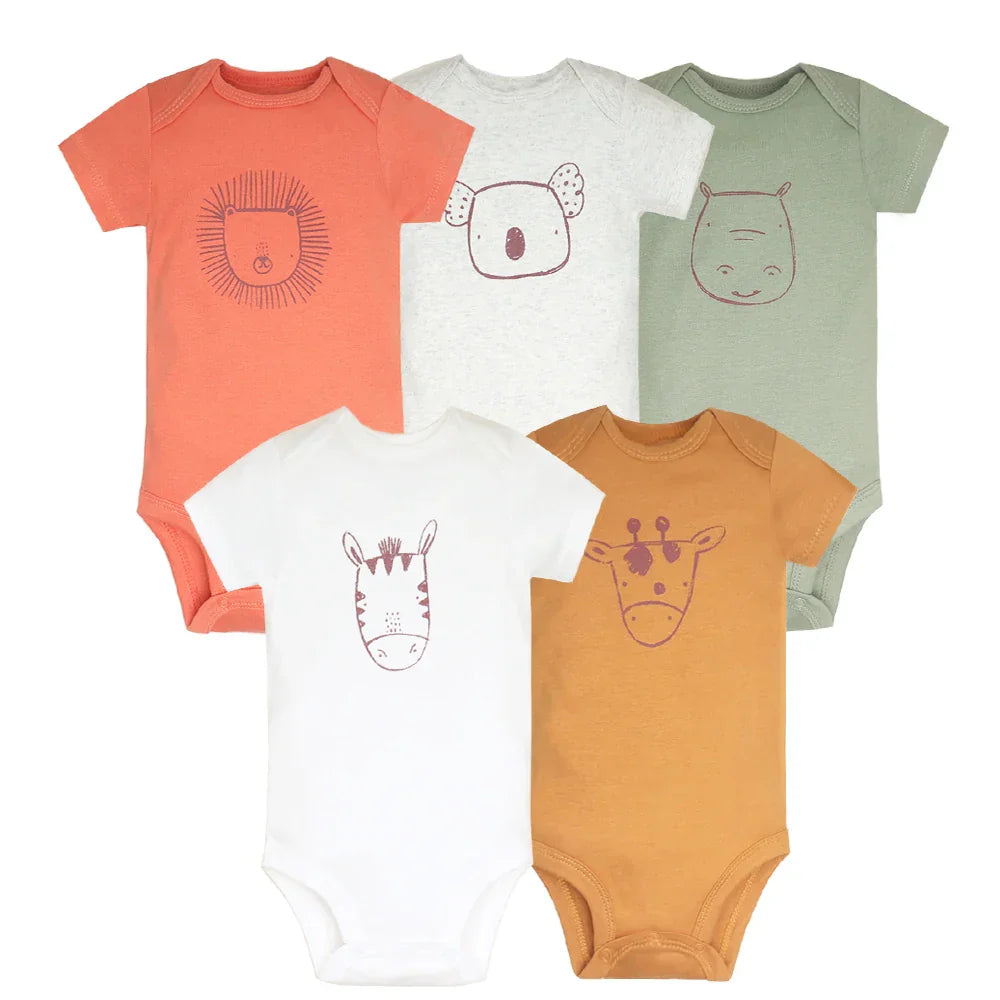 5pcs/lot Baby Bodysuit Fashion Girl Clothes Cotton Newborn