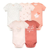 5pcs/lot Baby Bodysuit Fashion Girl Clothes Cotton Newborn