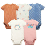 5pcs/lot Baby Bodysuit Fashion Girl Clothes Cotton Newborn