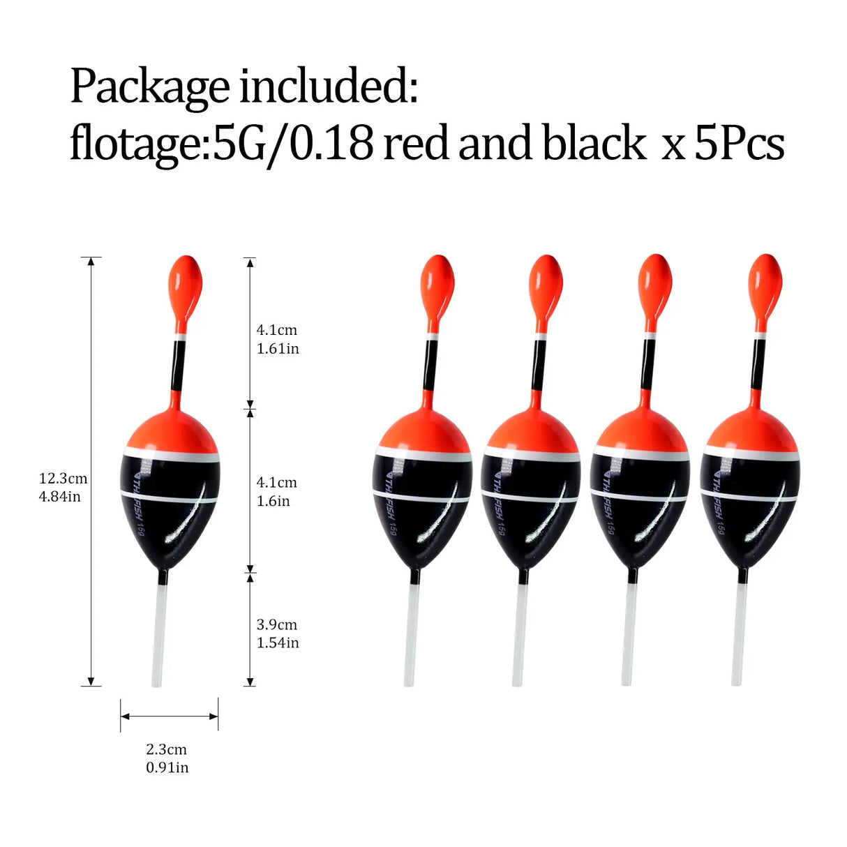 5pcs/lot Fishing Slip Float Bobbers 15g 5g Balsa