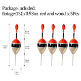 5pcs/lot Fishing Slip Float Bobbers 15g 5g Balsa