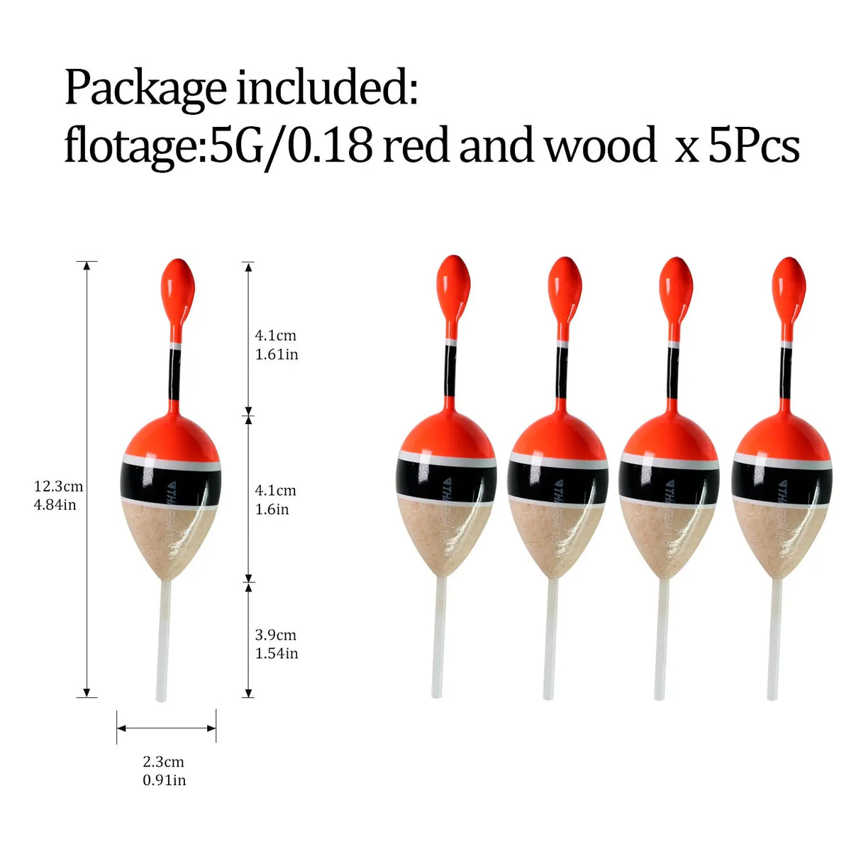 5pcs/lot Fishing Slip Float Bobbers 15g 5g Balsa