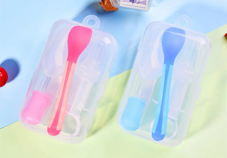 5pcs/set Baby Oral Liquid Medicine Dropper Temperature Sensing