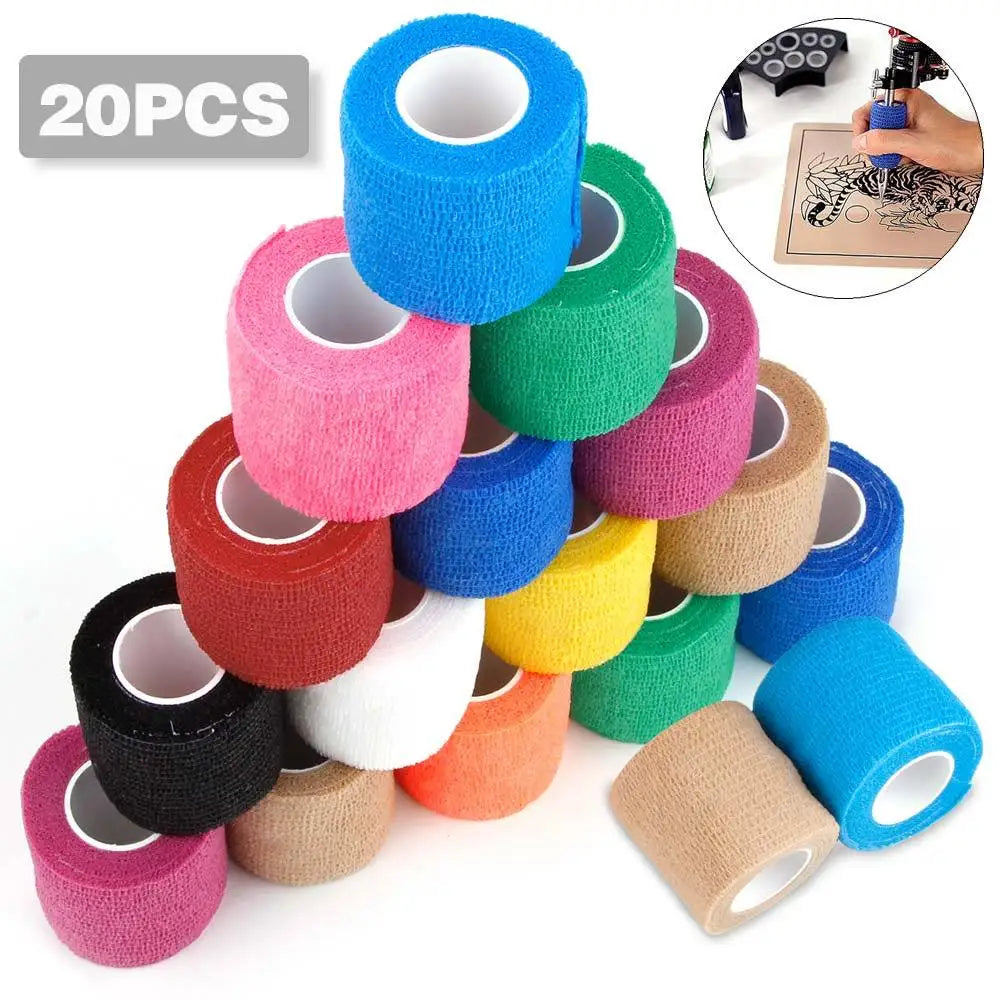 6/10/20Pcs Disposable Bandage Tattoo Sport Wrap Tape Self
