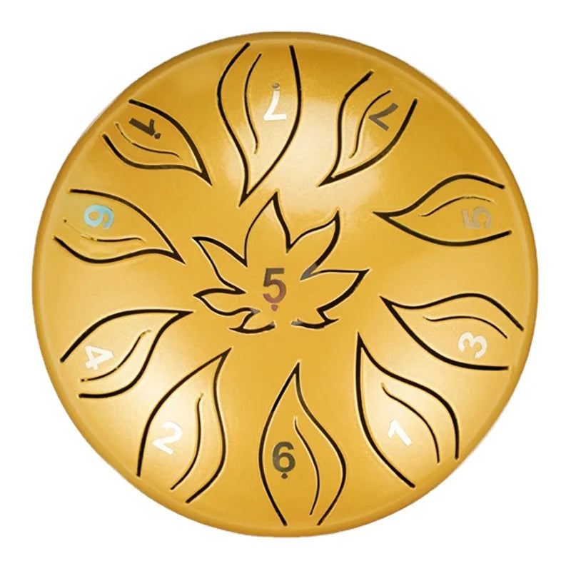 6 Inch 11 Tone Tongue Drum Handpan Gold