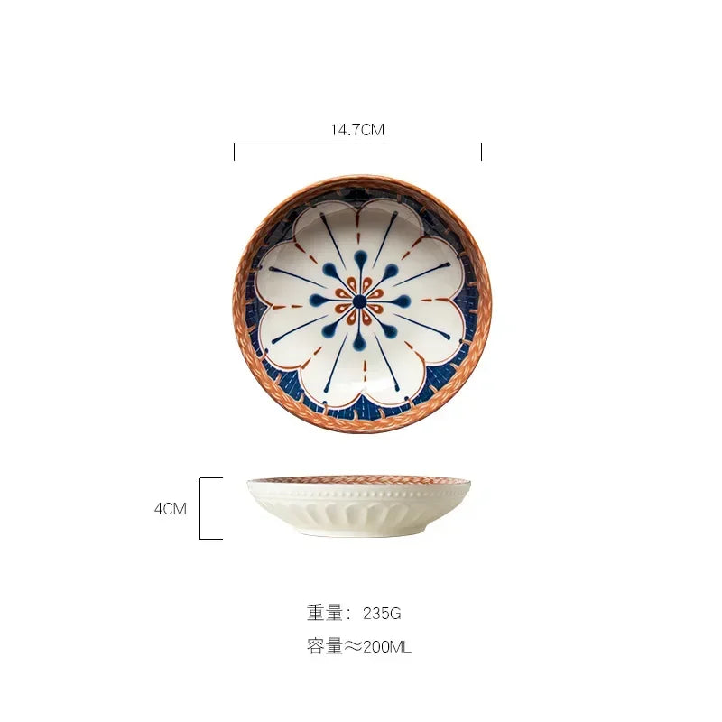 6 Inch Ceramic Dessert Snack Plate Japanese Sushi
