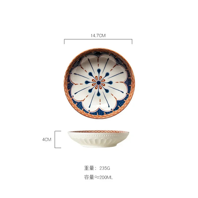 6 Inch Ceramic Dessert Snack Plate Japanese Sushi