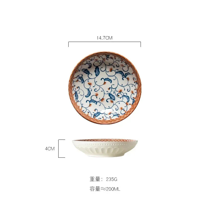 6 Inch Ceramic Dessert Snack Plate Japanese Sushi