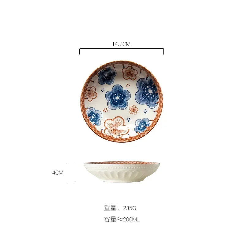 6 Inch Ceramic Dessert Snack Plate Japanese Sushi