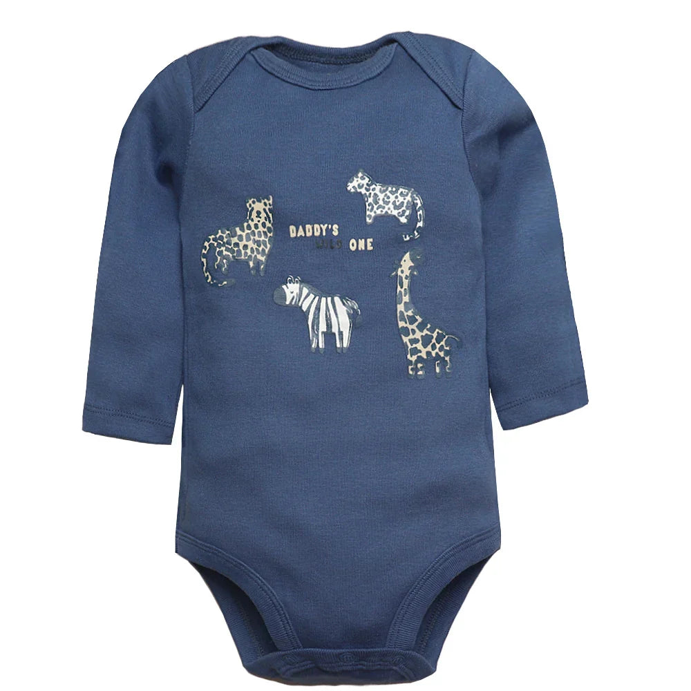 6 PCS/Lot Baby Boys Girls Bodysuit Long Sleeve