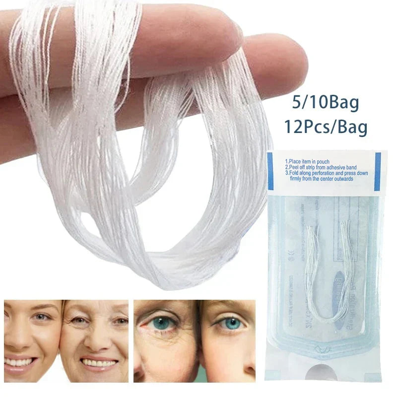 60/120pcs Absorbable No Needle Gold Protein Line Anti-wrinkle