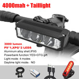 6000LM Bike Front Light Bicycle Lamp 8000Mah Aluminum