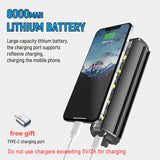 6000LM Bike Front Light Bicycle Lamp 8000Mah Aluminum
