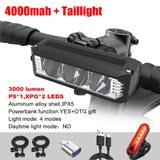 6000LM Bike Front Light Bicycle Lamp 8000Mah Aluminum